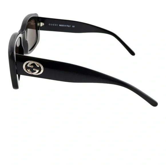 NEW GUCCI RECTANGULAR BLACK SUNGLASSES. GG2407/S807 51 mm. Unisex. MADE IN ITALY - Picture 6 of 8